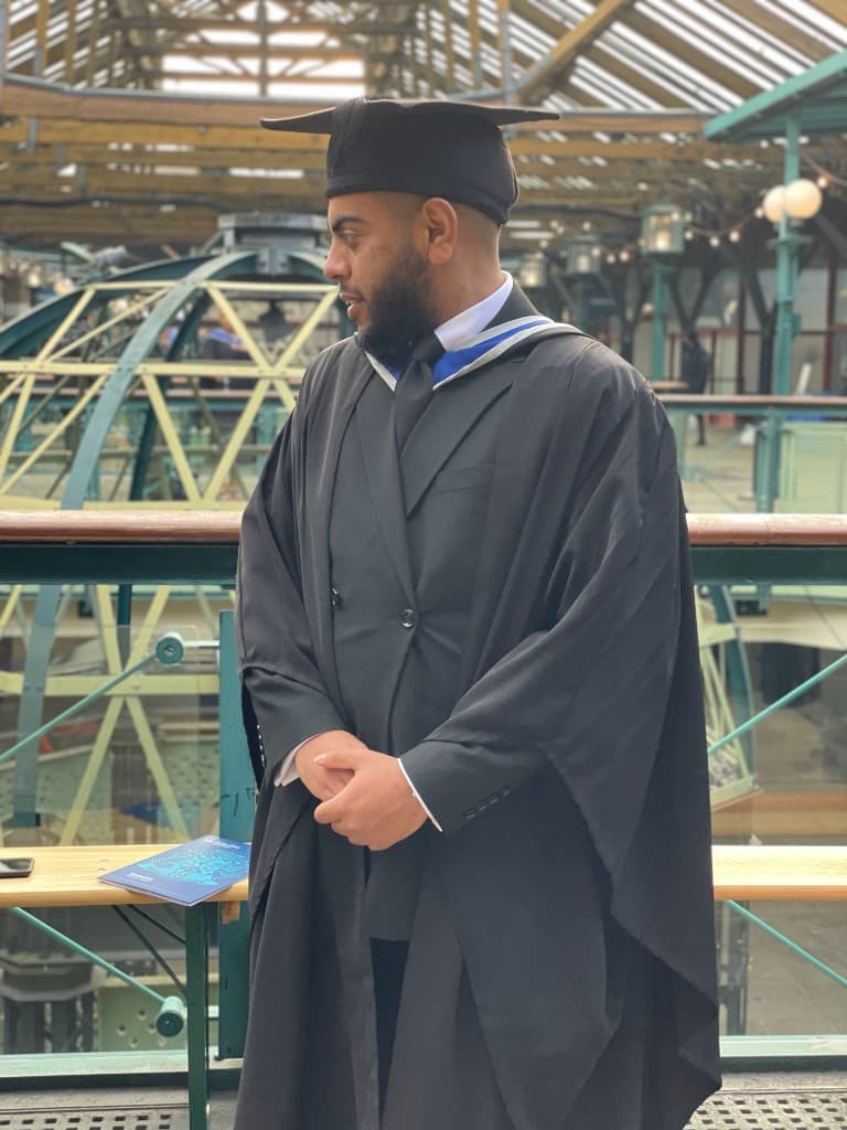 Shuhayb Miah at graduation